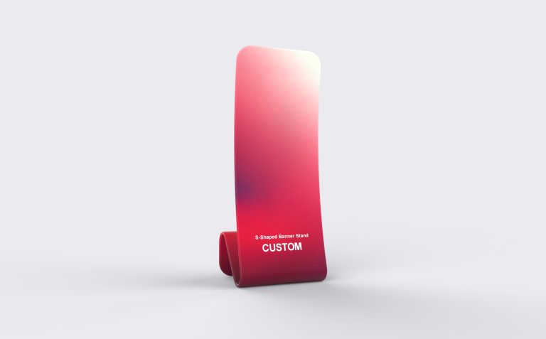 Vertical S-Shaped Banner Stand