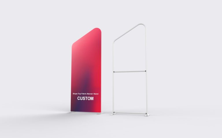 Slope-Top Fabric Banner Stand