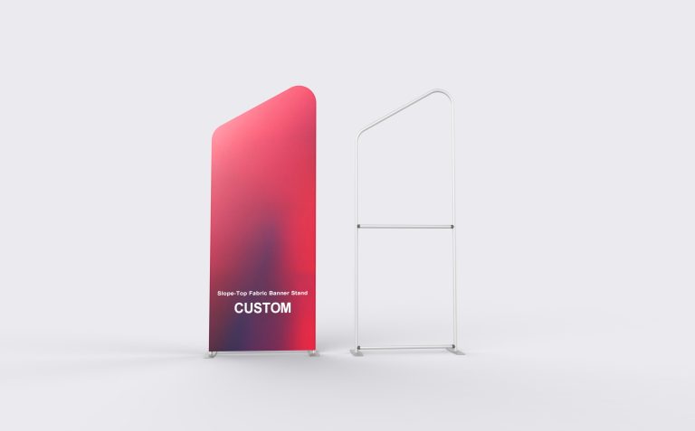 Slope-Top Fabric Banner Stand