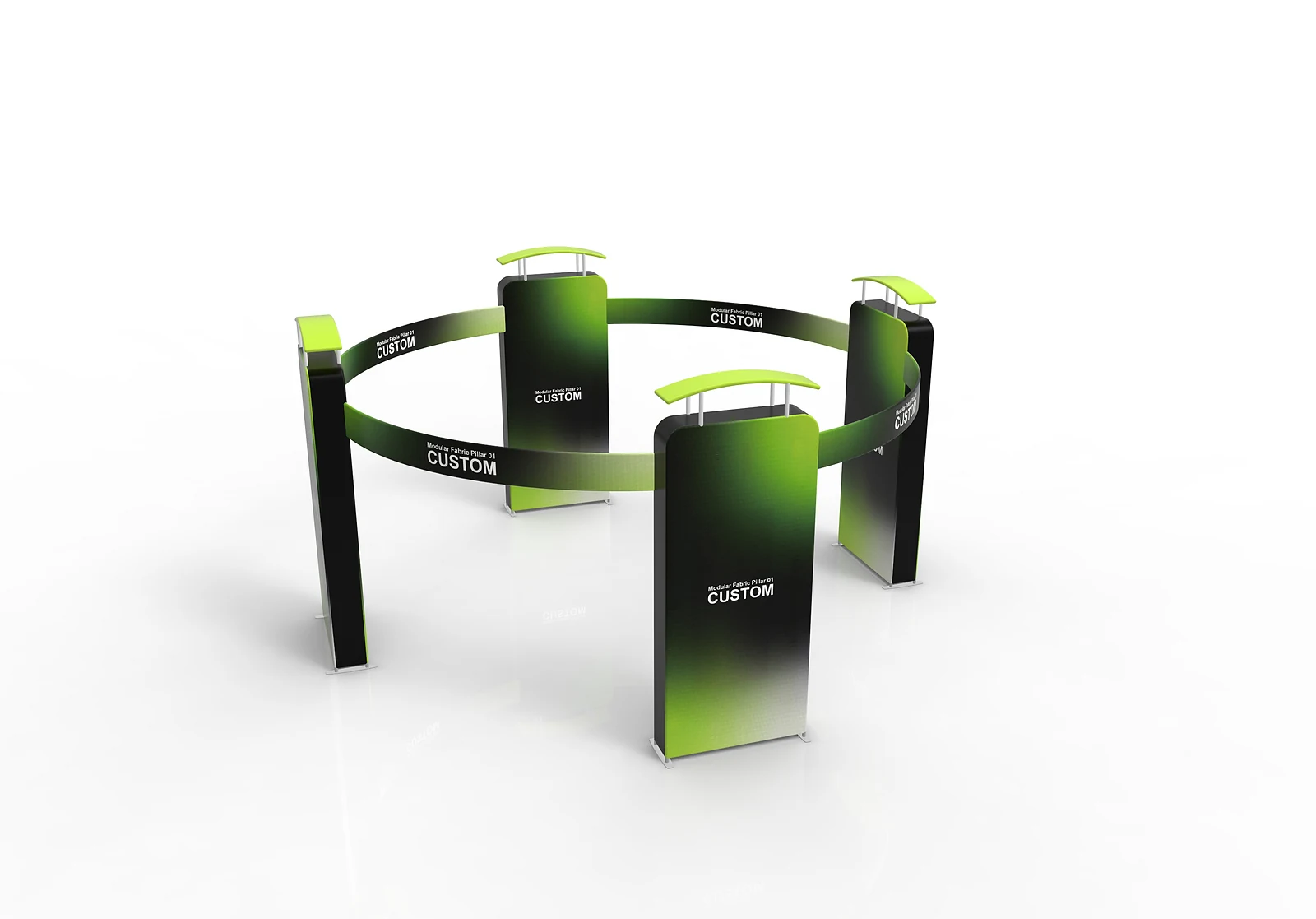Modular Fabric Pillar 01 structure view for artwork planning