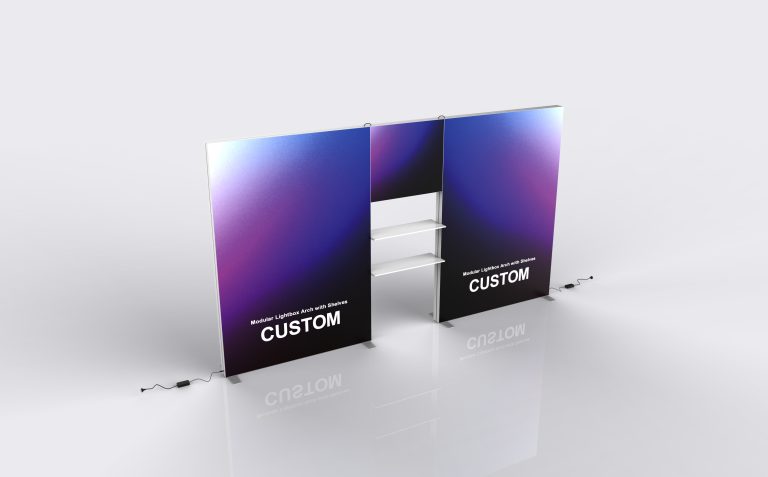 Modular Lightbox Arch with Shelves