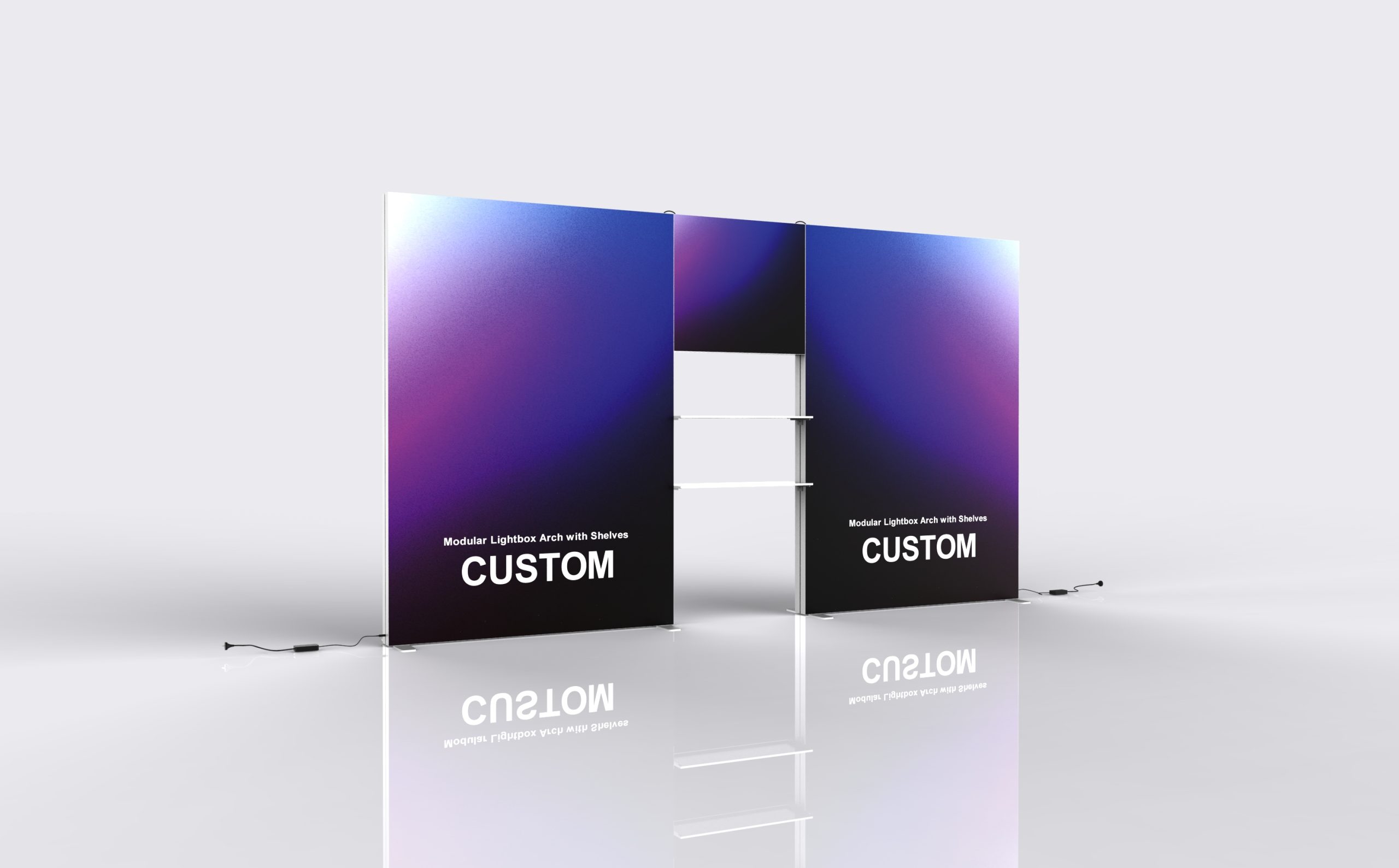 Modular Lightbox Arch with Shelves alternate view 1 for form and artwork review