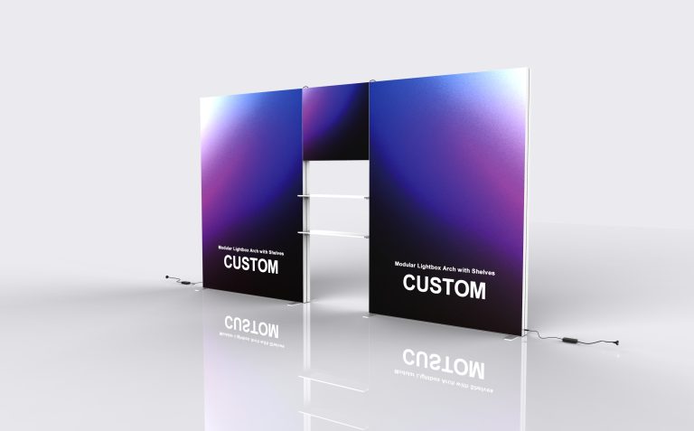 Modular Lightbox Arch with Shelves