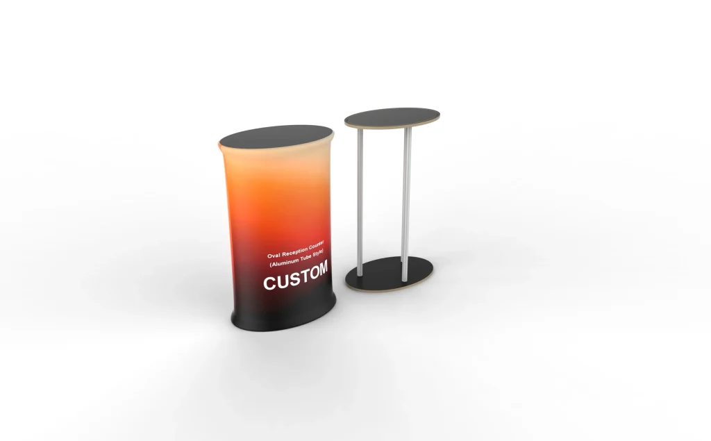 Oval Aluminum-Tube Reception Counter