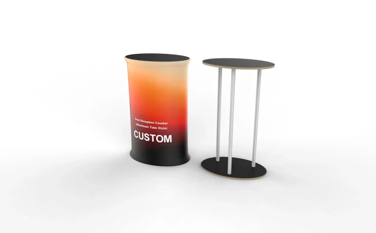 Oval Aluminum-Tube Reception Counter