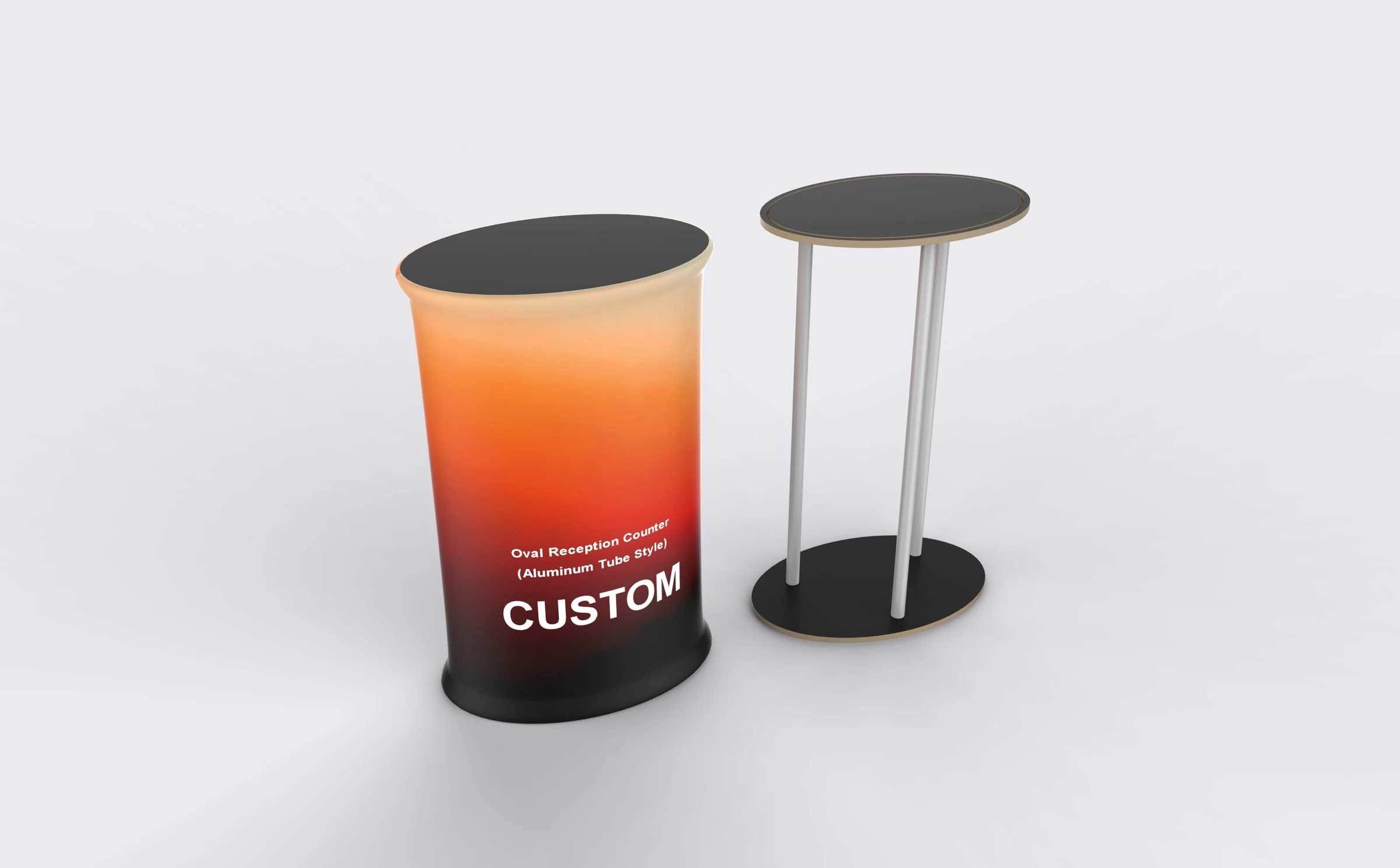 Oval Aluminum-Tube Reception Counter additional product view