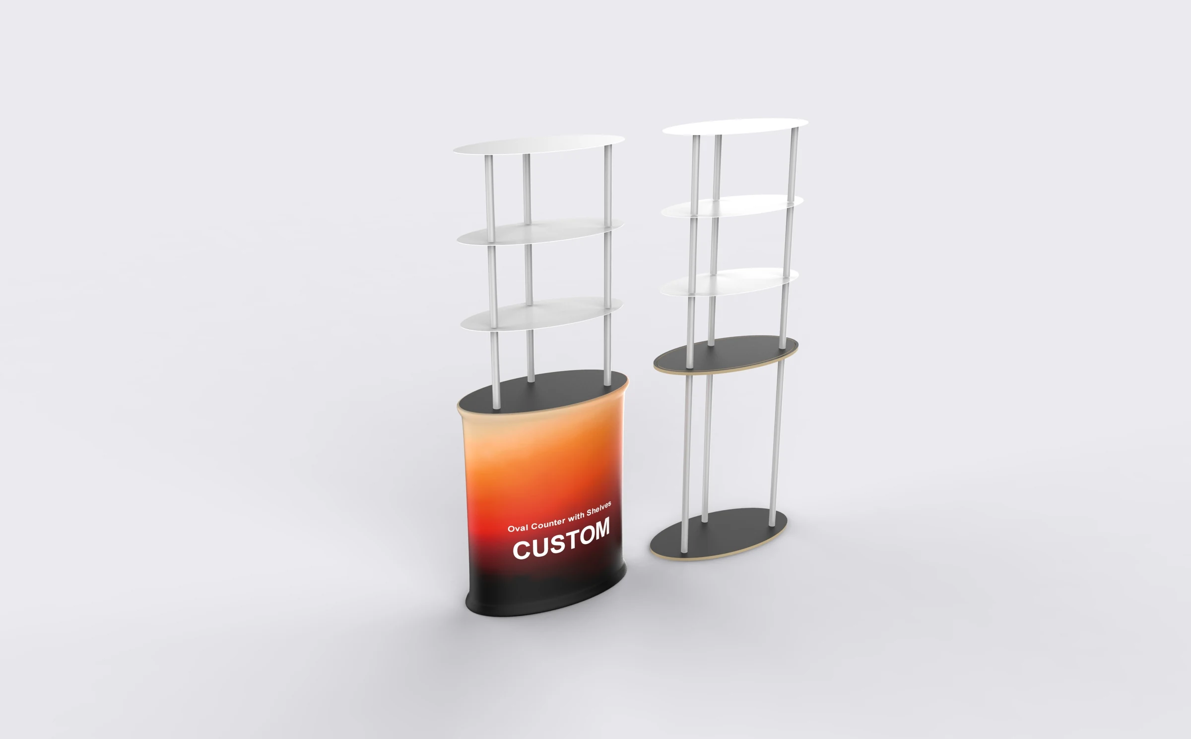 Oval Counter with Shelves additional product view