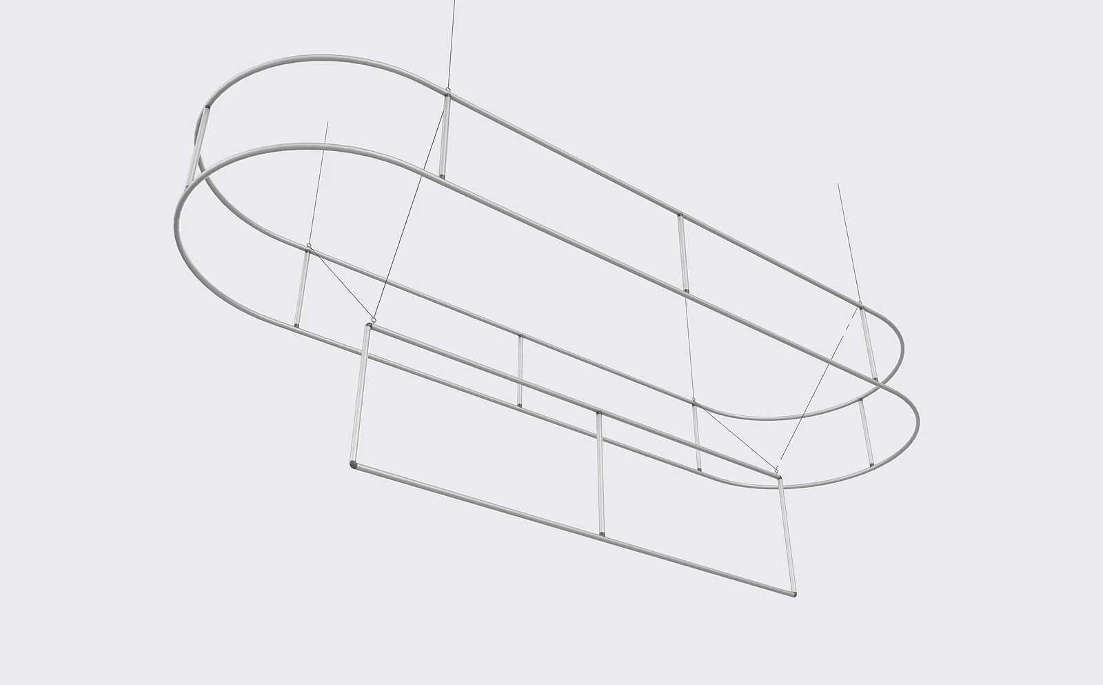 Oval Square Hanging Sign product view showing the oval form