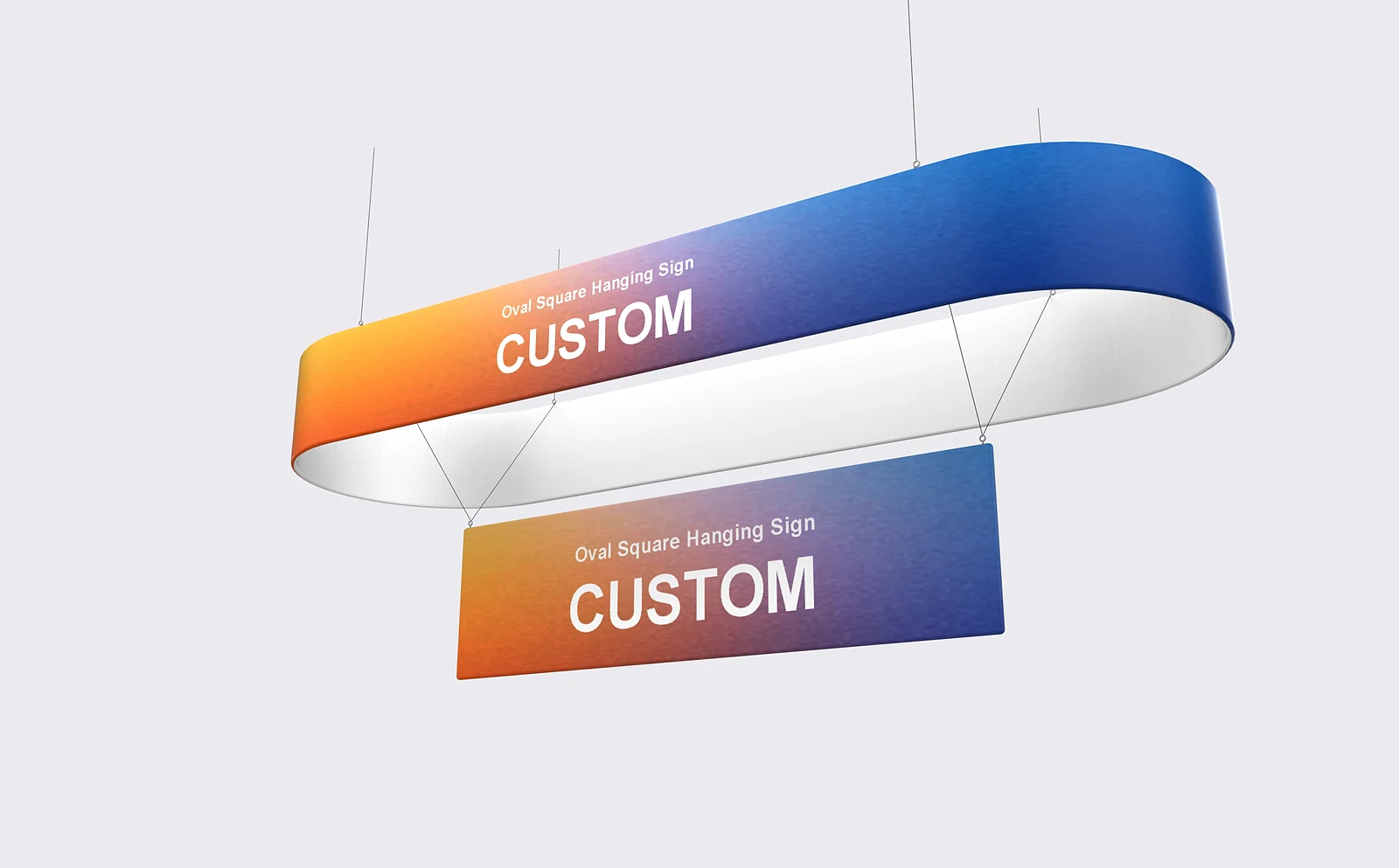 Oval Square Hanging Sign alternate view 1 for form and artwork review