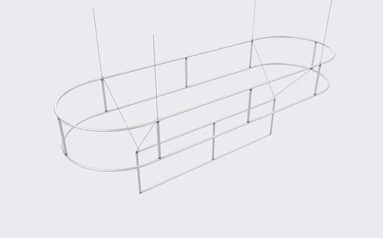Oval Square Hanging Sign