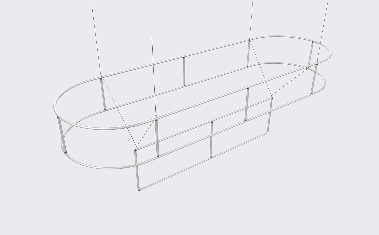 Oval Square Hanging Sign frame or inspection view