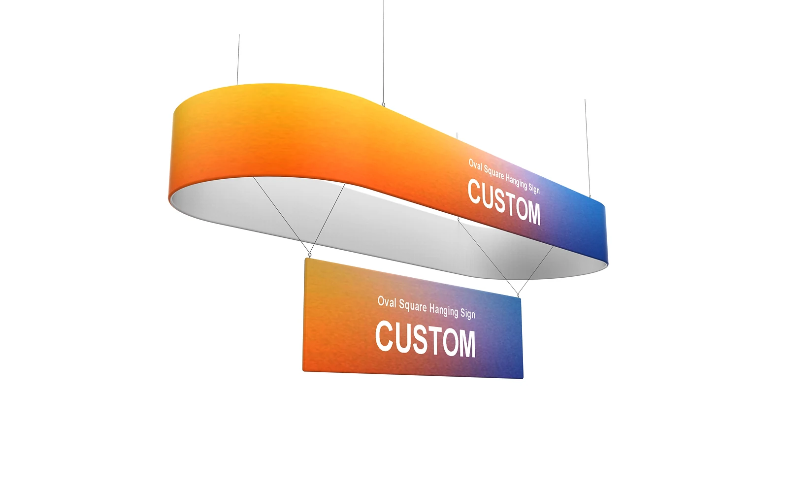 Oval Square Hanging Sign alternate view 2 for form and artwork review