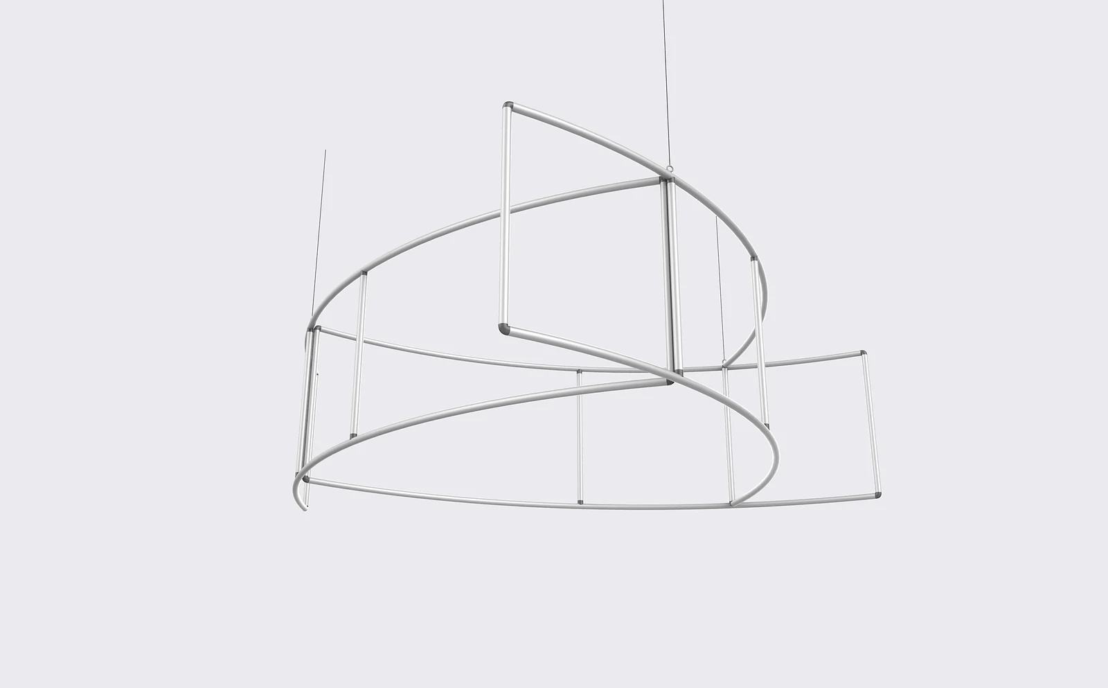 Pinwheel Triangle Hanging Banner structure view for artwork planning
