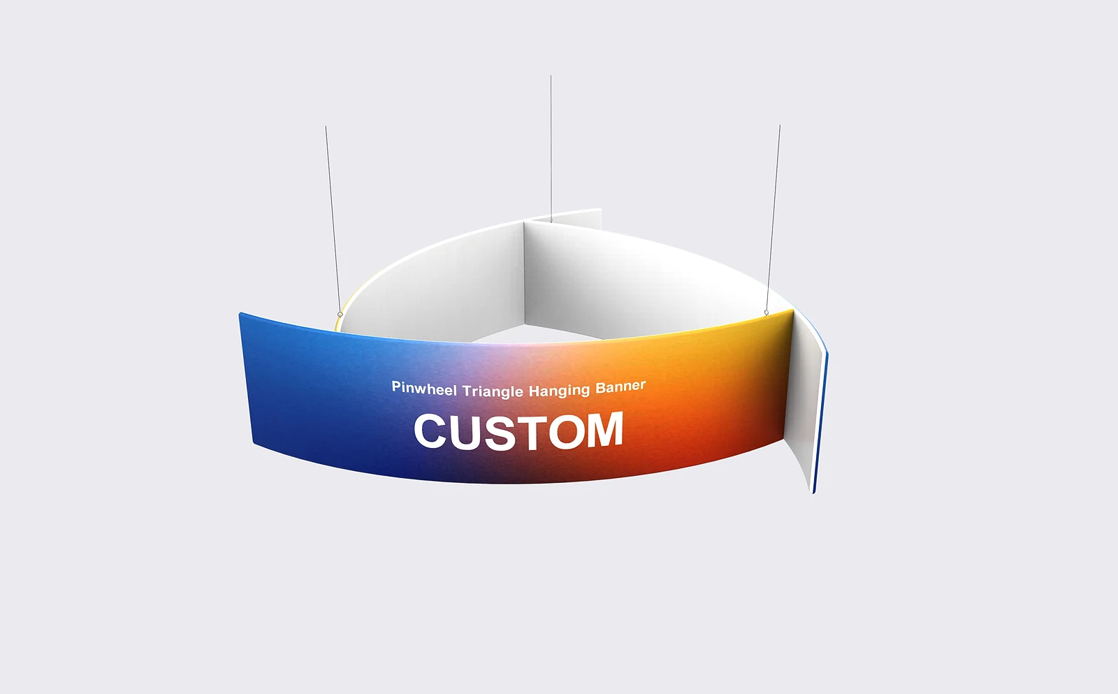 Pinwheel Triangle Hanging Banner frame or inspection view