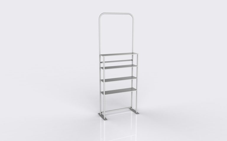 Portable Fabric Display Shelves 01