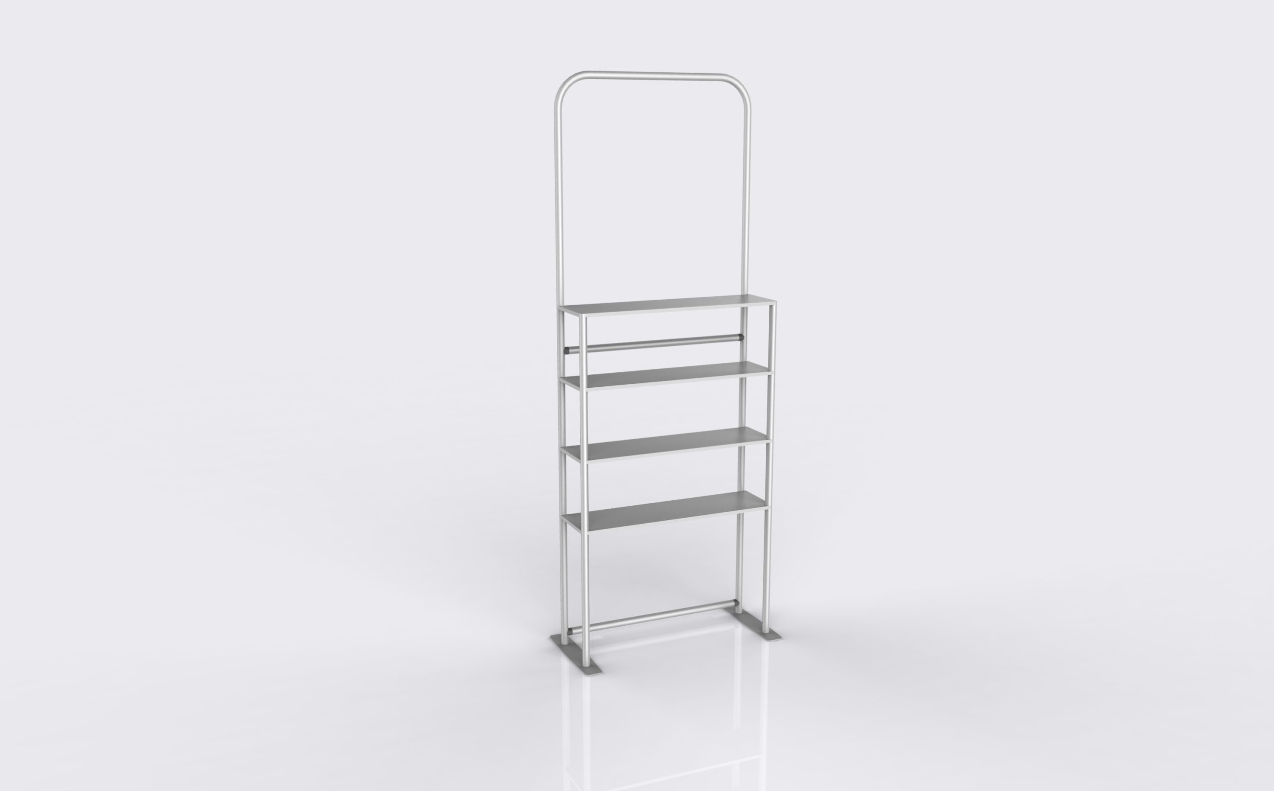 Portable Fabric Display Shelves 01 product view showing the product-specific form