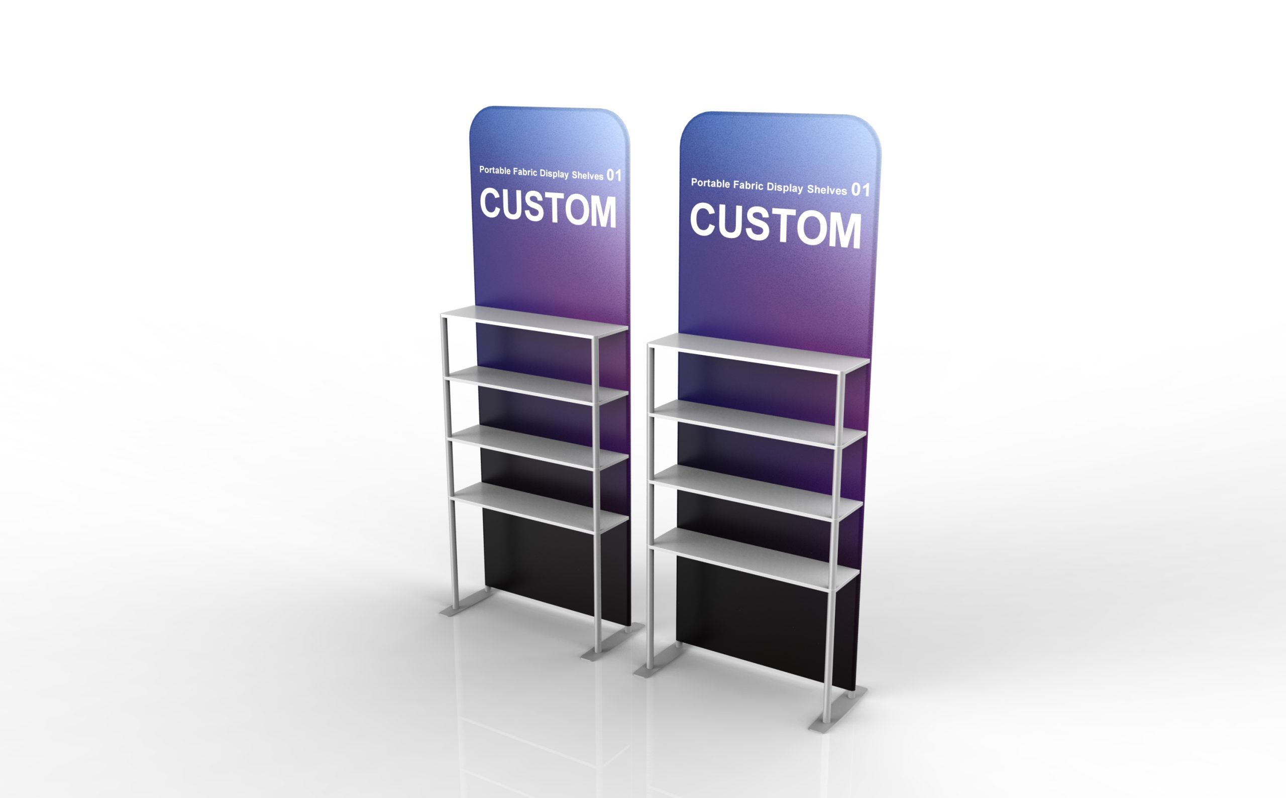 Portable Fabric Display Shelves 01 alternate view 1 for form and artwork review
