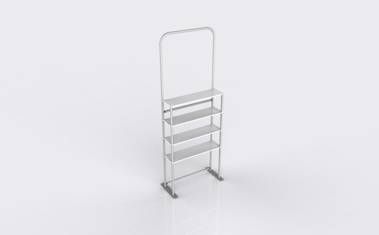 Portable Fabric Display Shelves 01