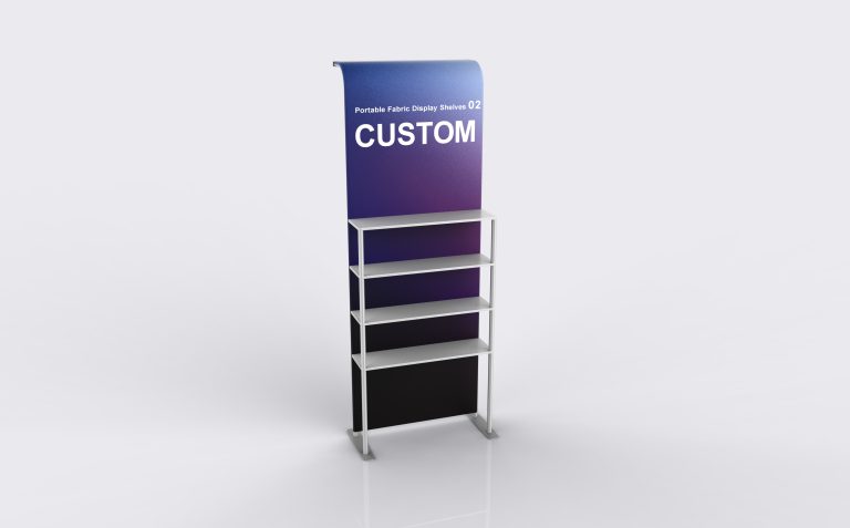 Portable Fabric Display Shelves 02