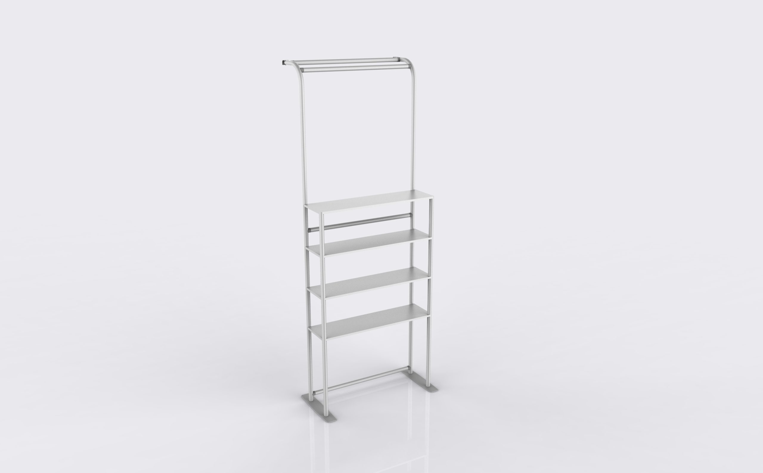Portable Fabric Display Shelves 02 product view showing the product-specific form