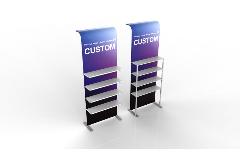 Portable Fabric Display Shelves 02