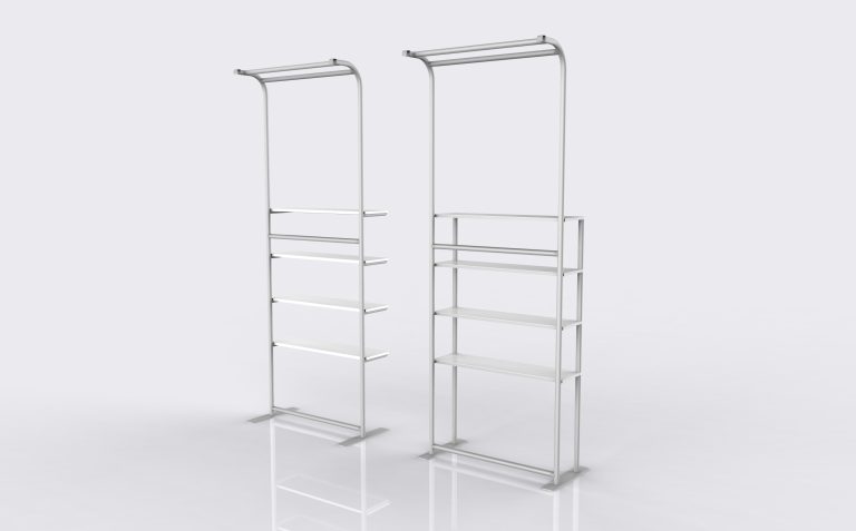Portable Fabric Display Shelves 02