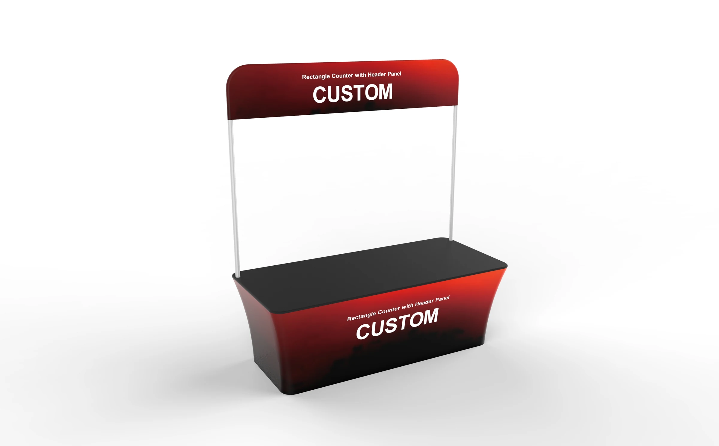 Rectangle Counter with Header Panel alternate angle for artwork planning