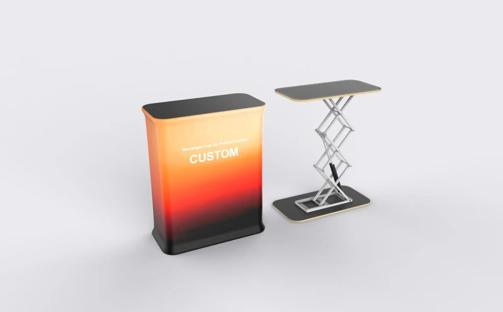 Rectangle Pop Up Podium Counter