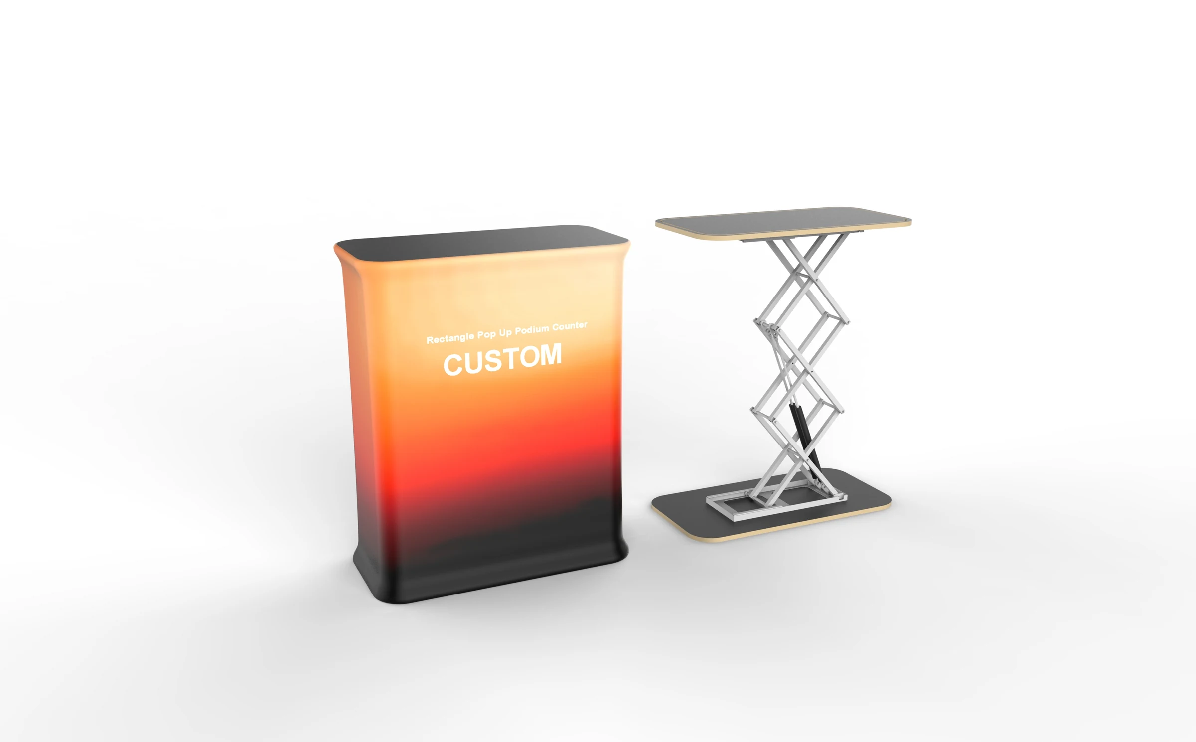 Rectangle Pop Up Podium Counter side product view