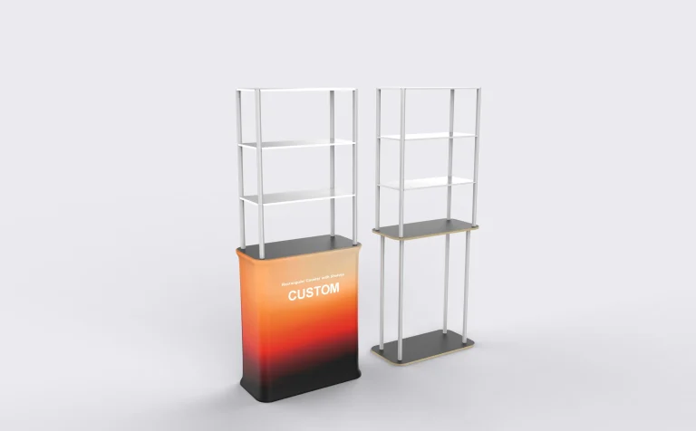 Rectangular Counter with Shelves