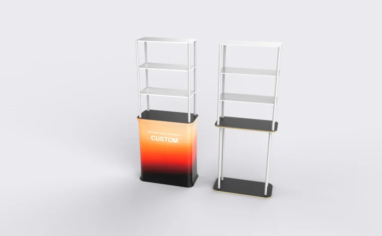 Rectangular Counter with Shelves