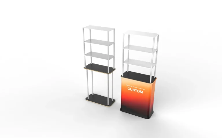 Rectangular Counter with Shelves