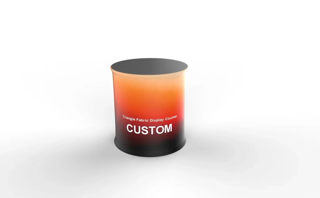 Round Fabric Reception Counter