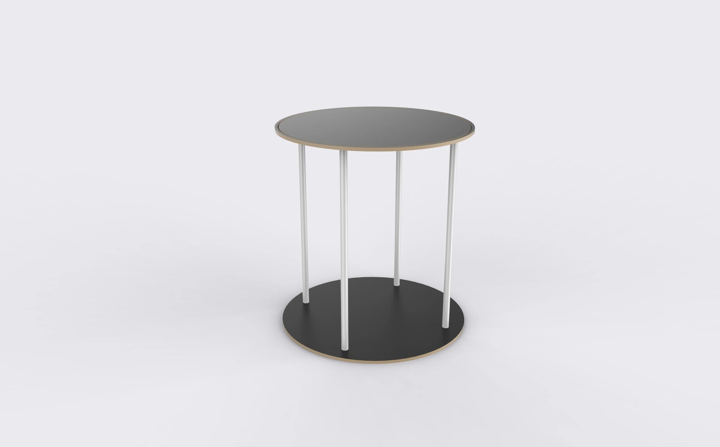Round Fabric Reception Counter frame structure view