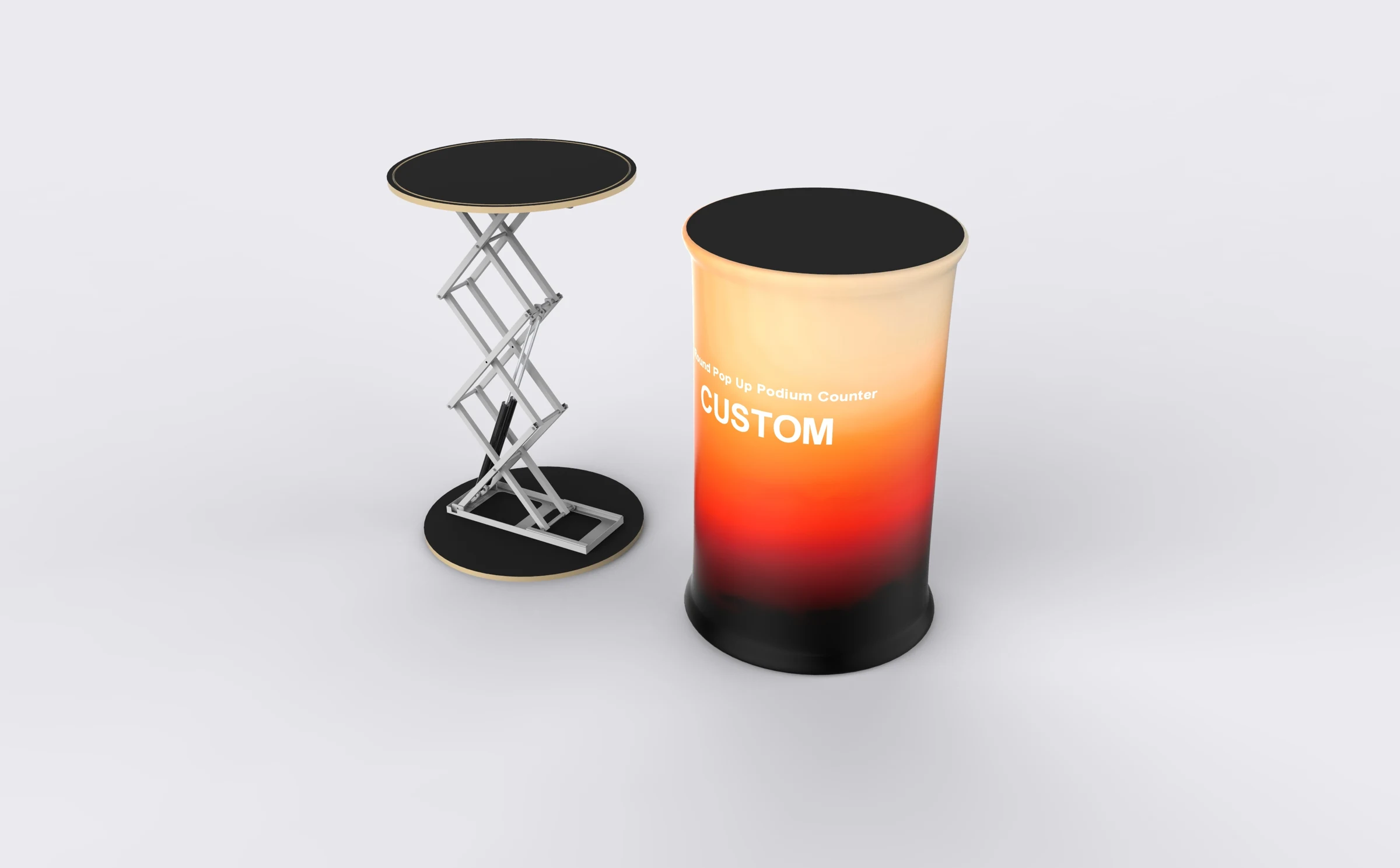 Round Pop Up Podium Counter additional product view