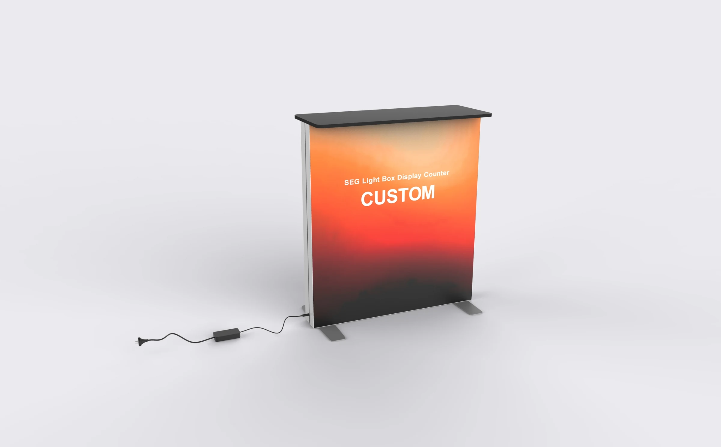 SEG Light Box Display Counter complete product view