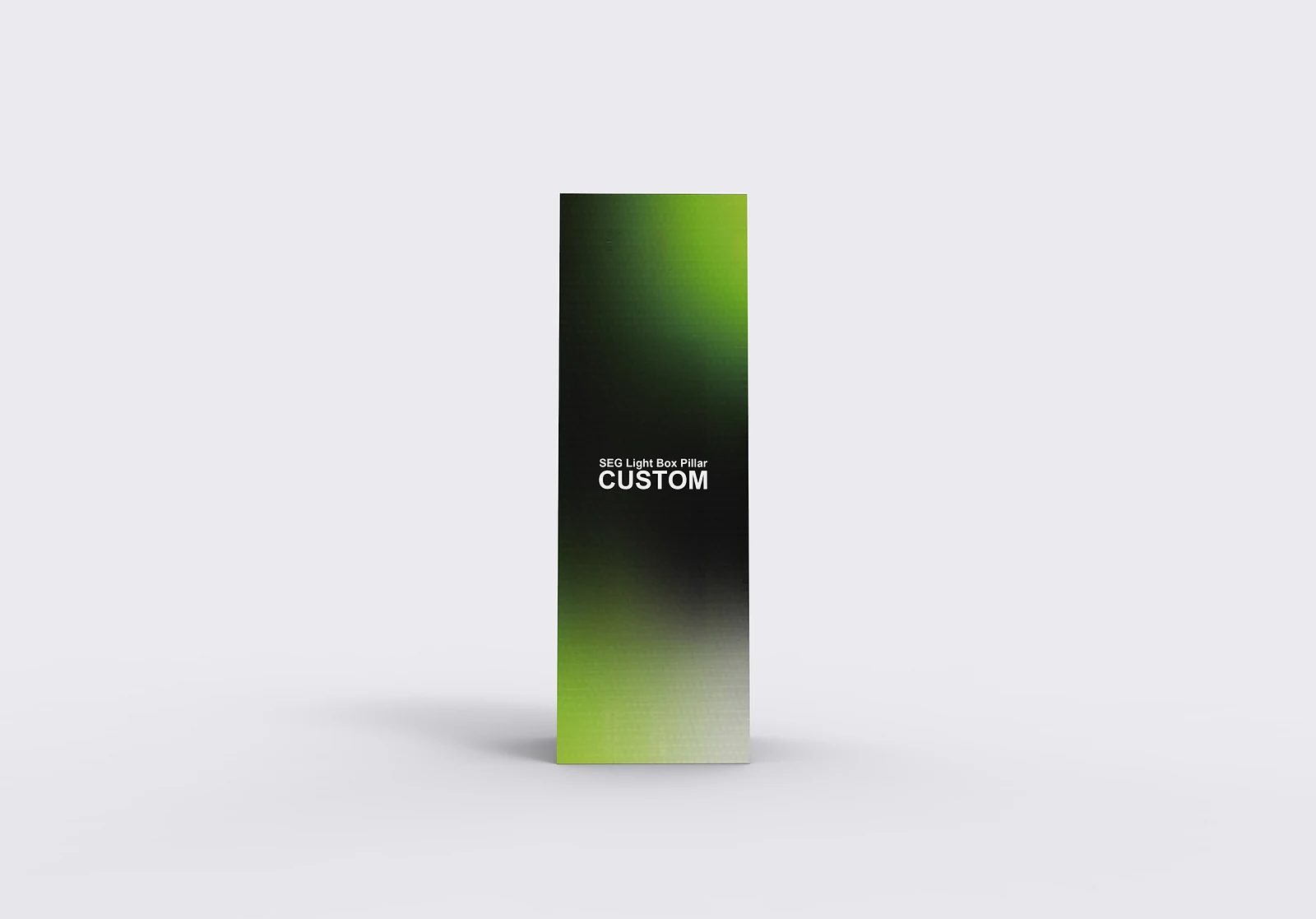 SEG Light Box Pillar structure view for artwork planning