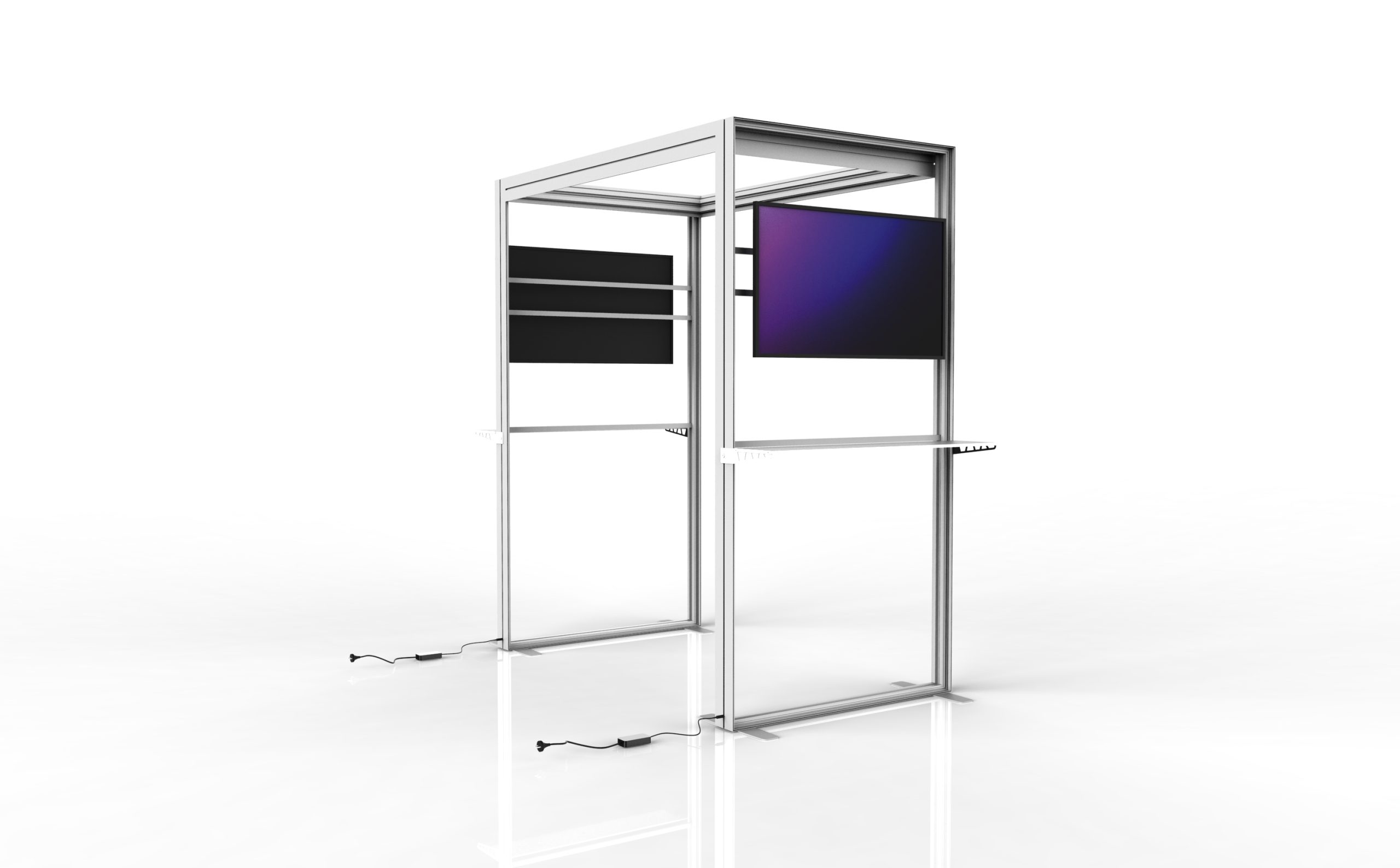 SEG Lightbox Arch with Shelves product view showing the arched opening