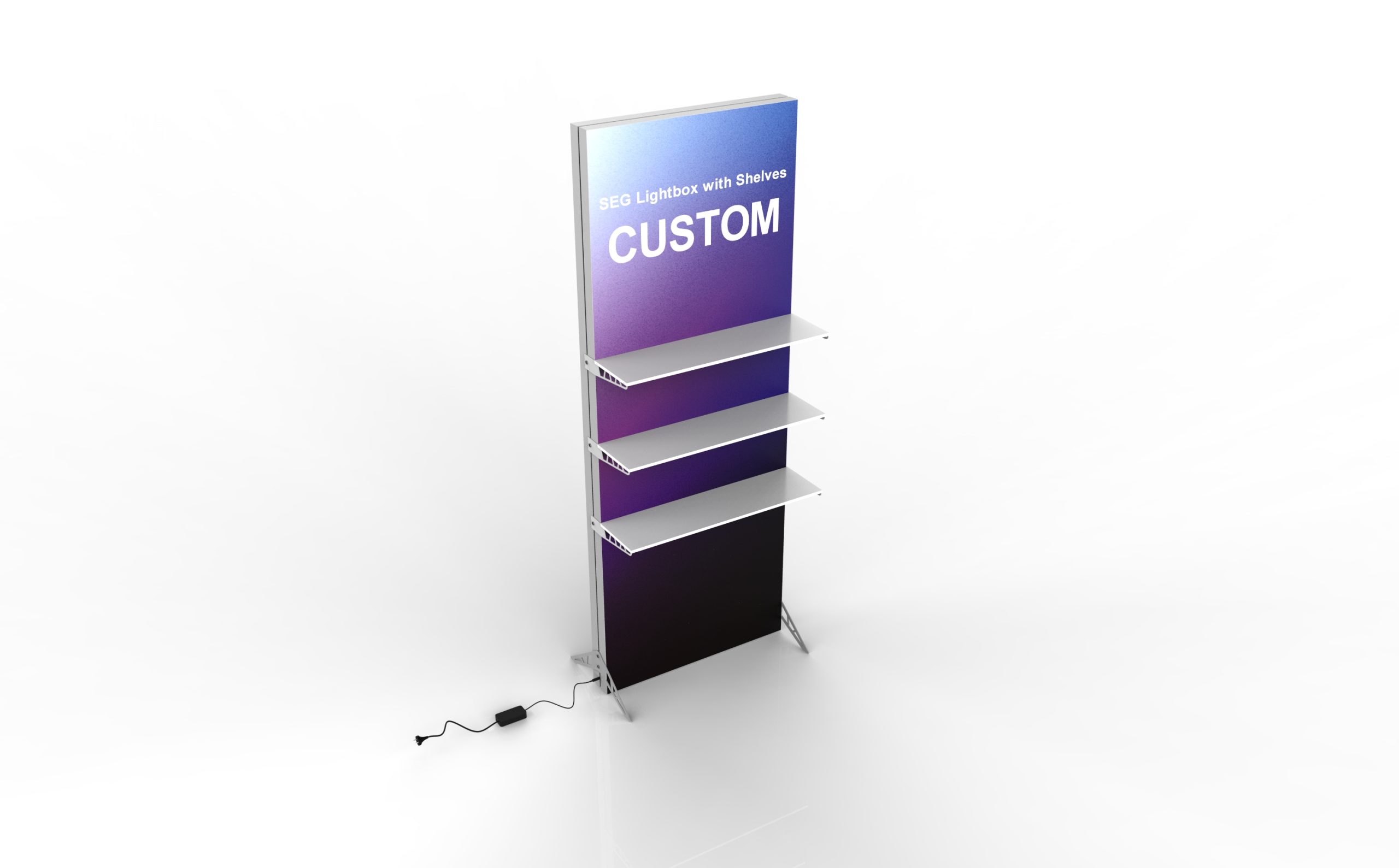 SEG Lightbox with Shelves frame or inspection view