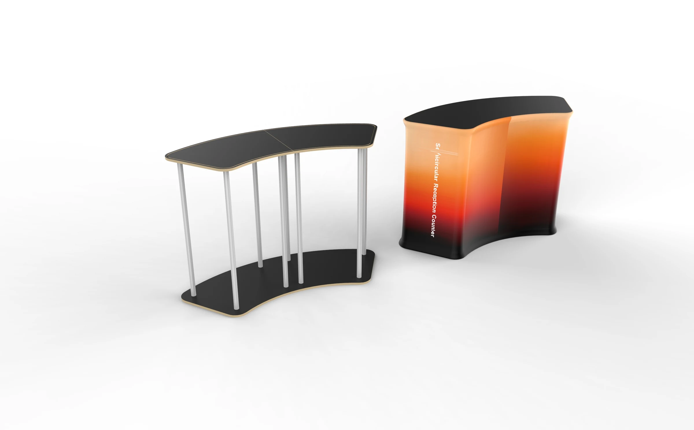 Semi-Circle Fabric Reception Counter additional product view