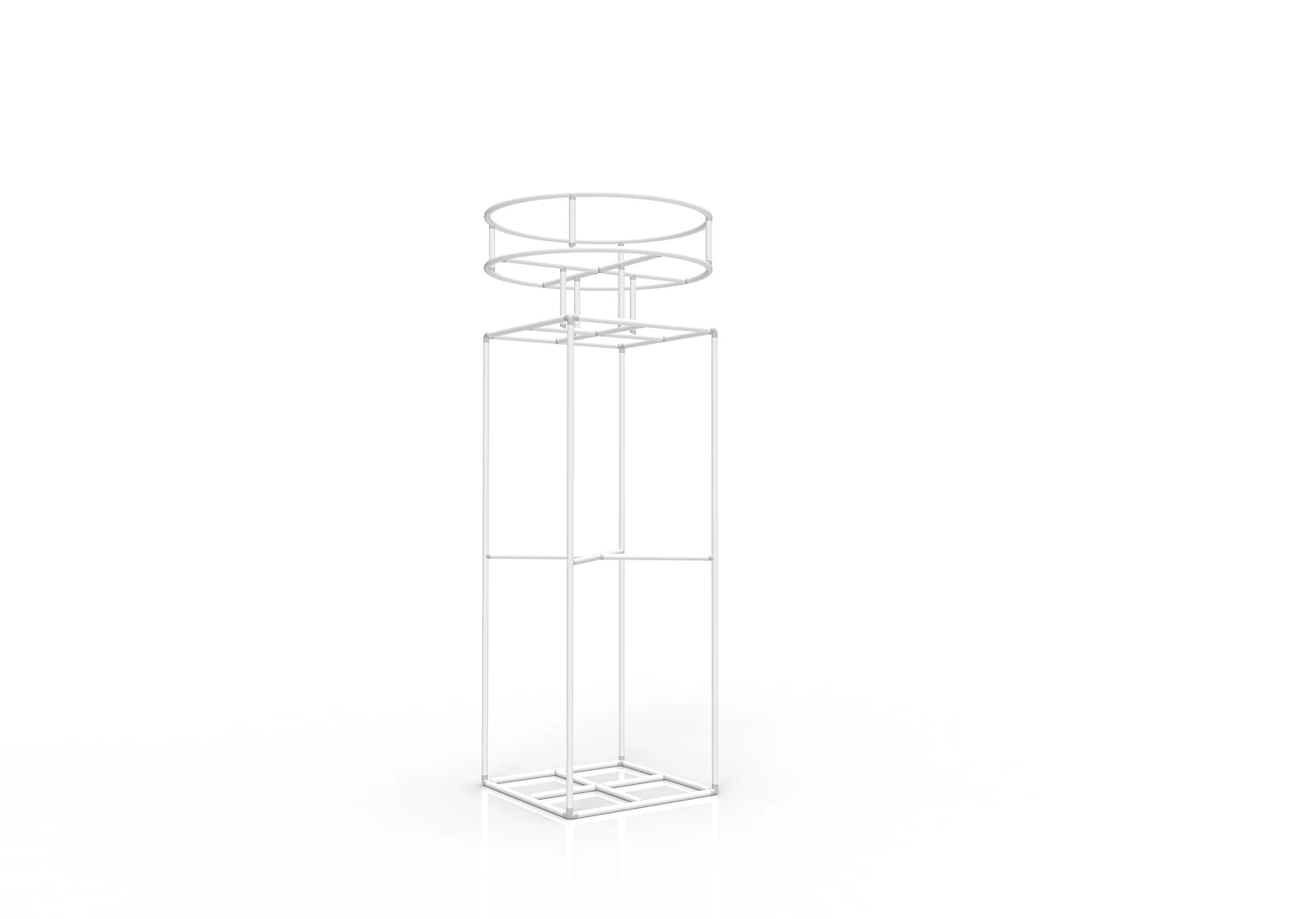 Square Tension Fabric Pillar alternate view 2 for form and artwork review