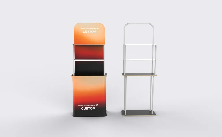 Tabletop Display with Shelves 01