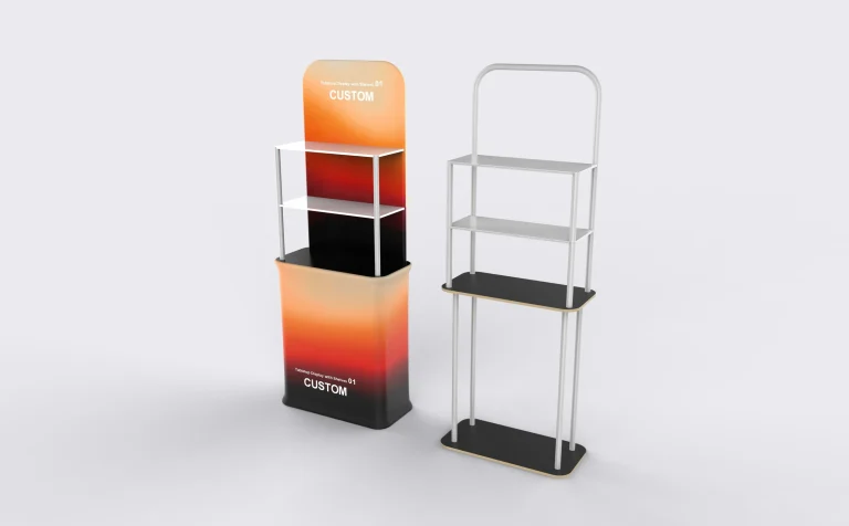 Tabletop Display with Shelves 01