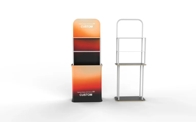 Tabletop Display with Shelves 01
