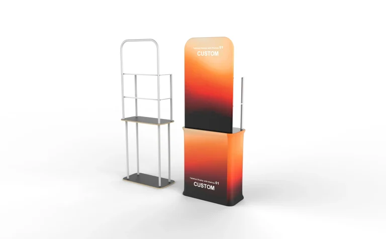 Tabletop Display with Shelves 01