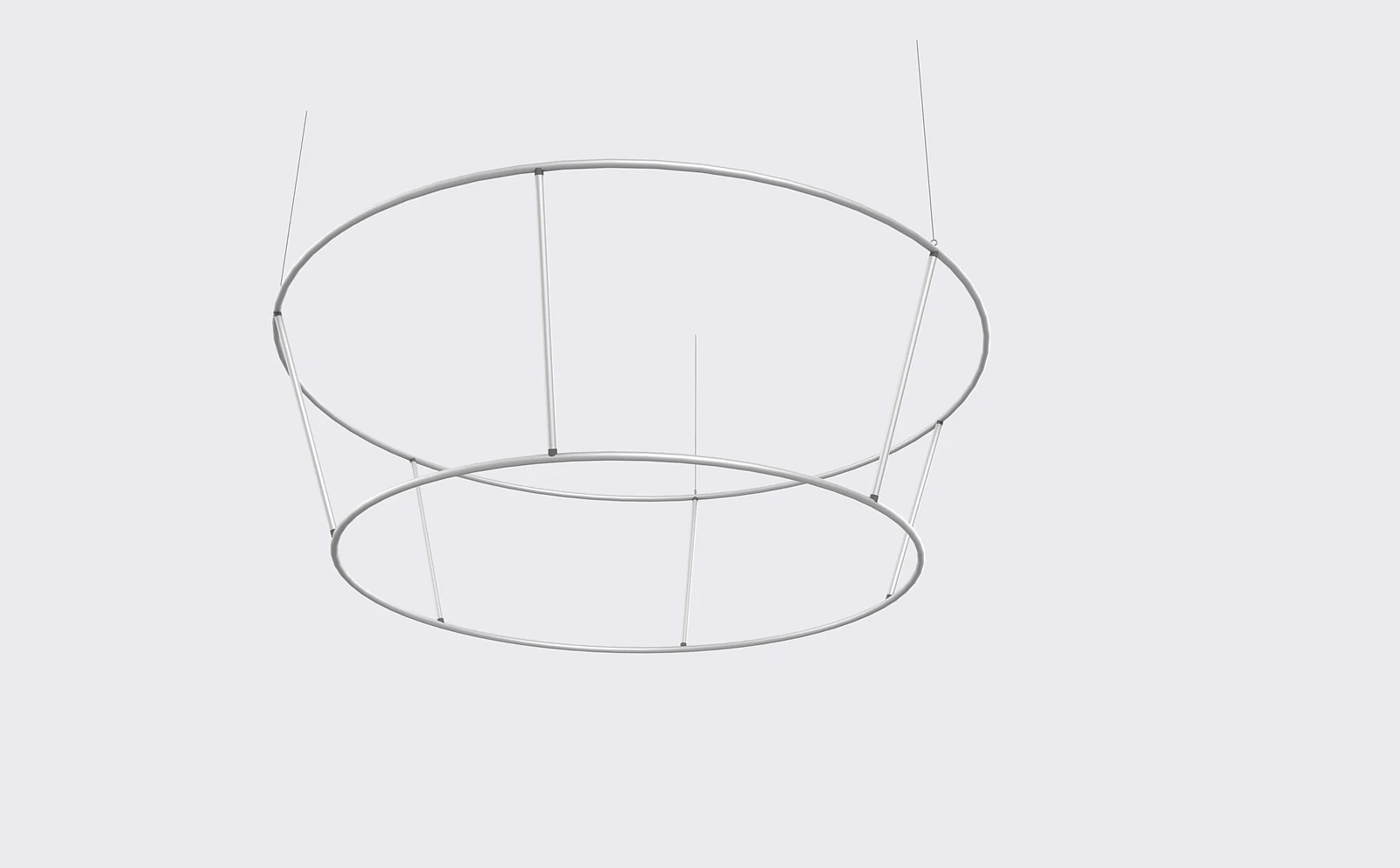 Tapered Round Hanging Display frame or inspection view