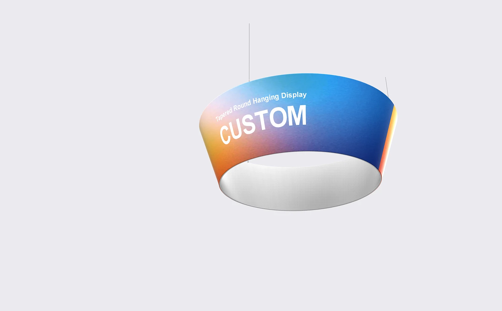Tapered Round Hanging Display alternate view 2 for form and artwork review