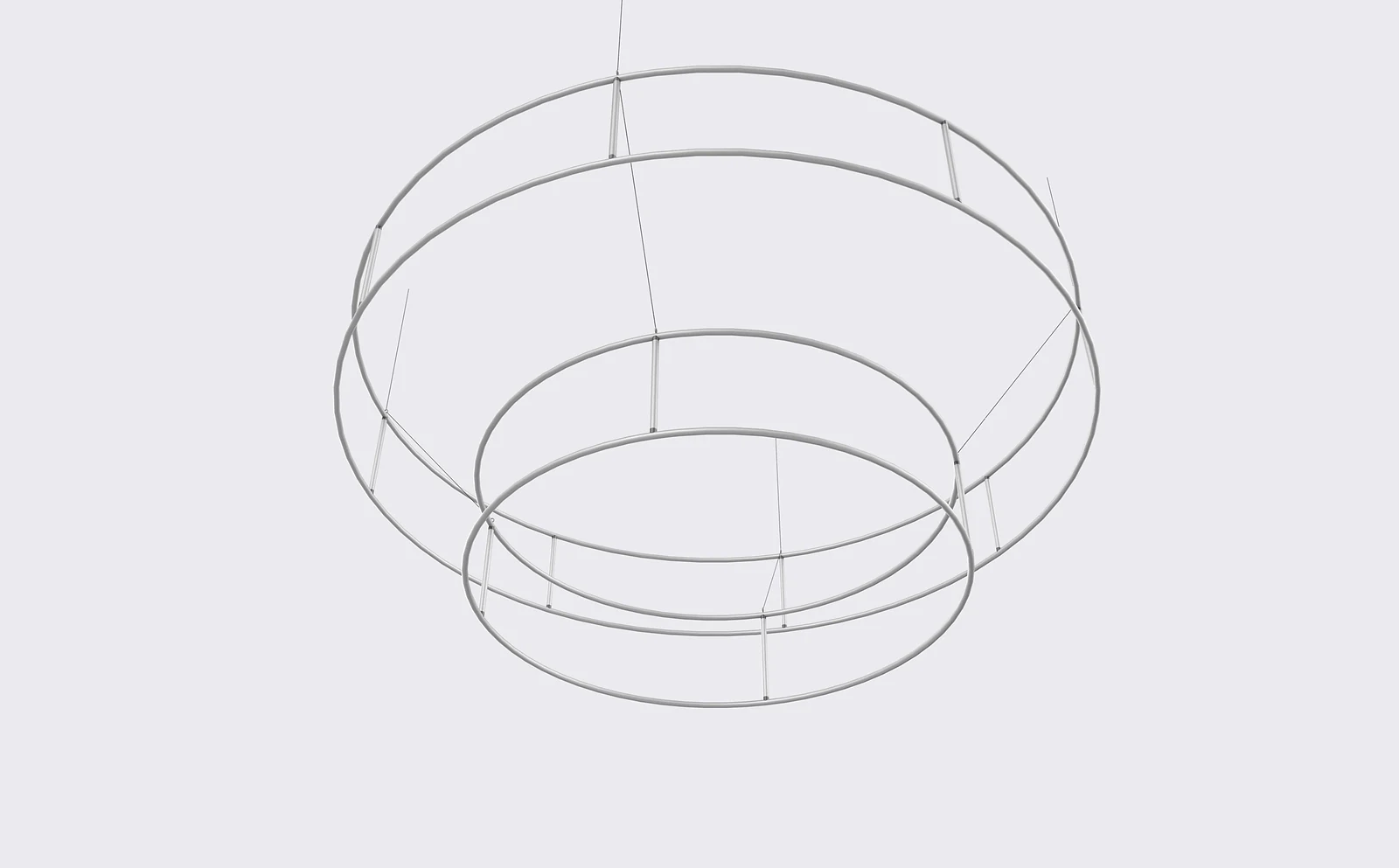 Tiered Circle Hanging Signs 01 product view showing the tiered geometry