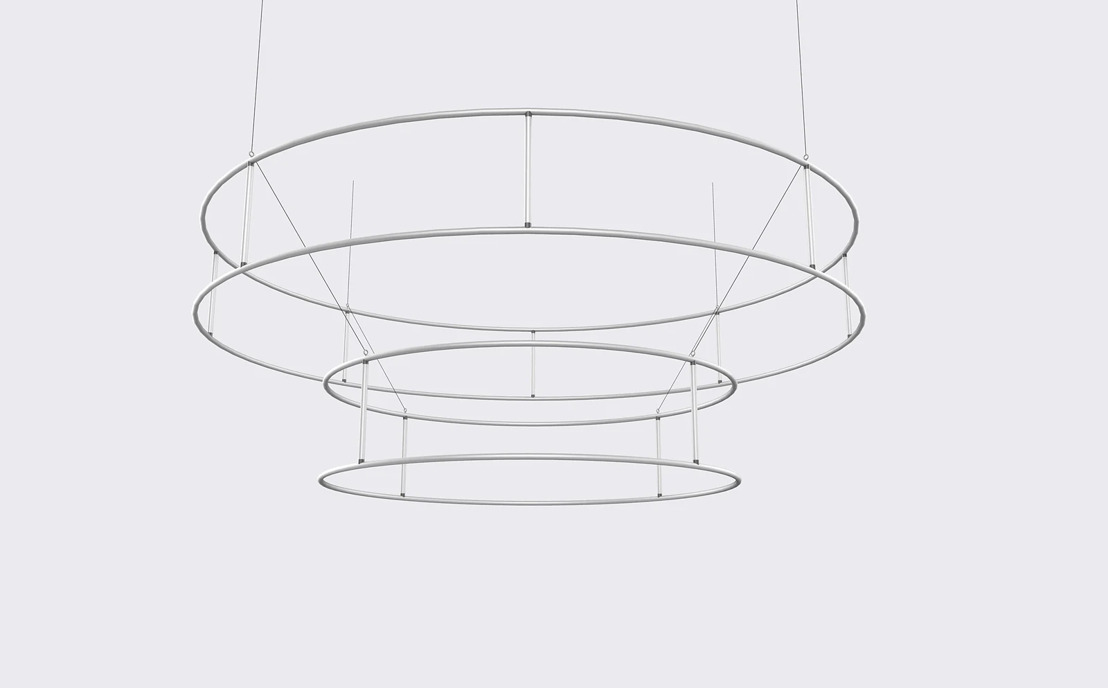Tiered Circle Hanging Signs 01 structure view for artwork planning