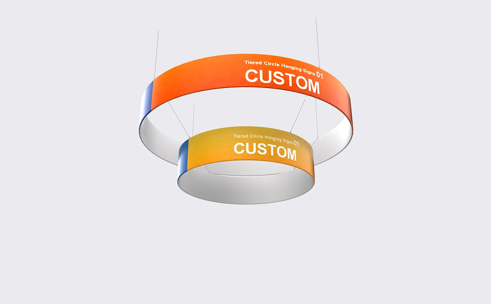 Tiered Circle Hanging Signs 01 frame or inspection view